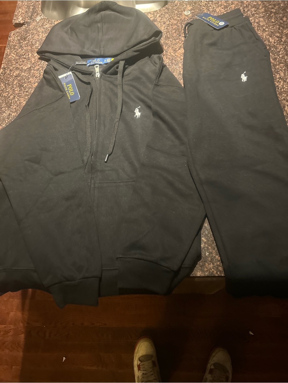 Polo hoodie and jogger set